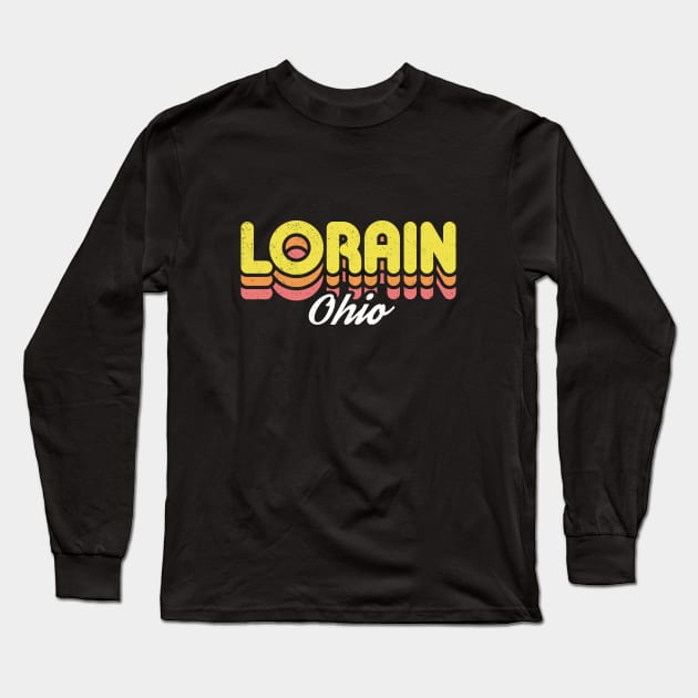 Retro Lorain Ohio Long Sleeve T-Shirt by rojakdesigns